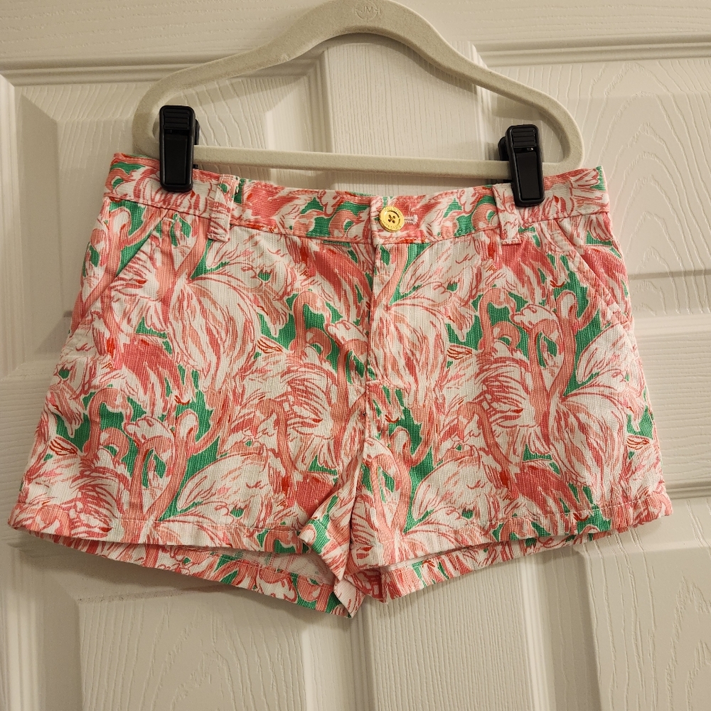 Lilly Pulitzer Girls Shorts Pink Colony Size 10